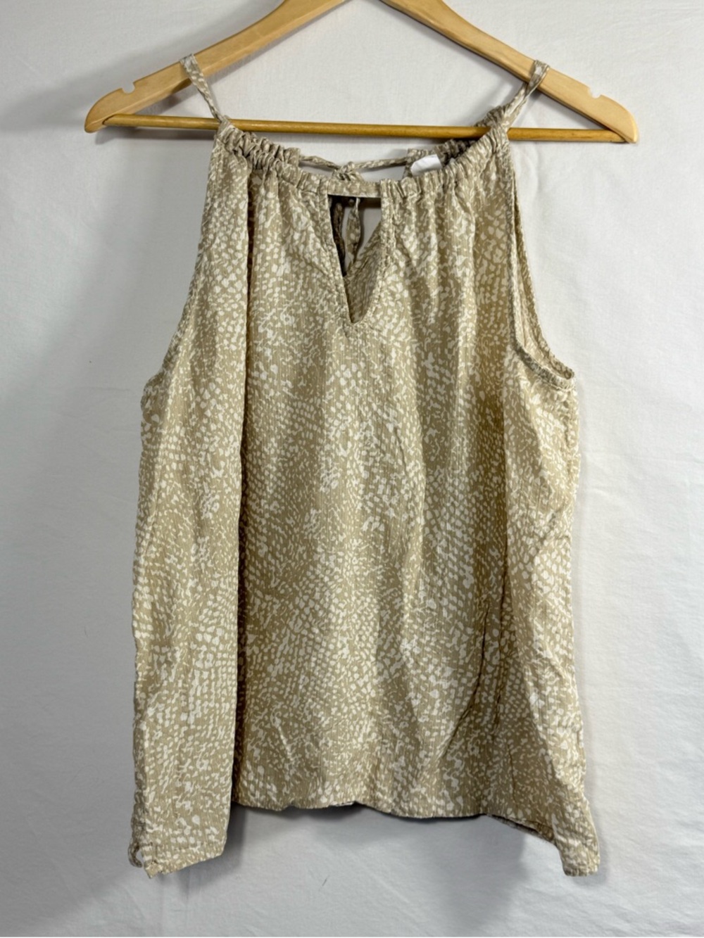 GAP Beige Printed Sleeveless Halter Camisole